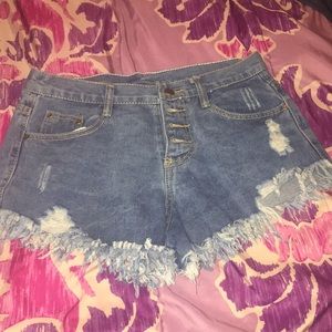 Denim shorts